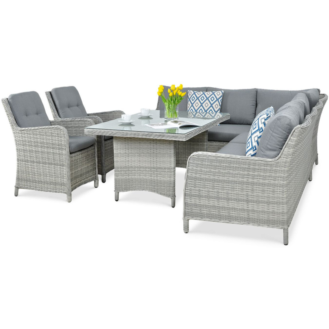 MARYLAND DINING CORNER SOFA STONE GREY