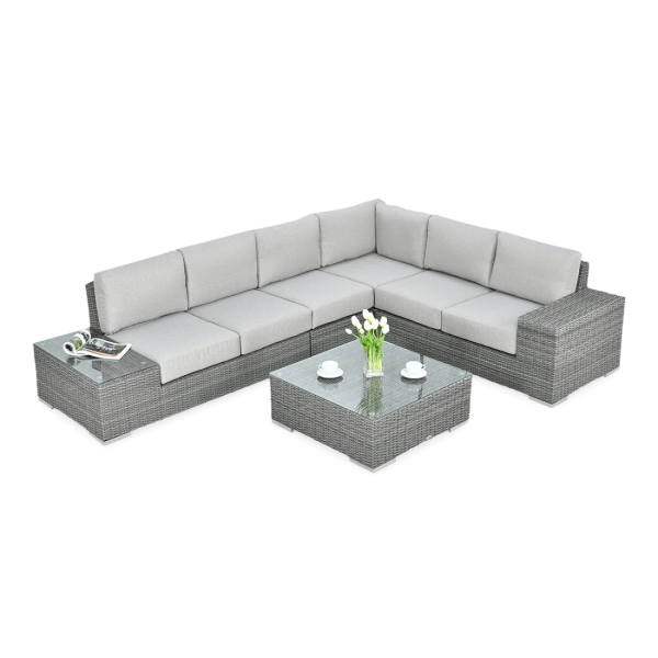 Naroznik technorattan Avocado Dark Grey