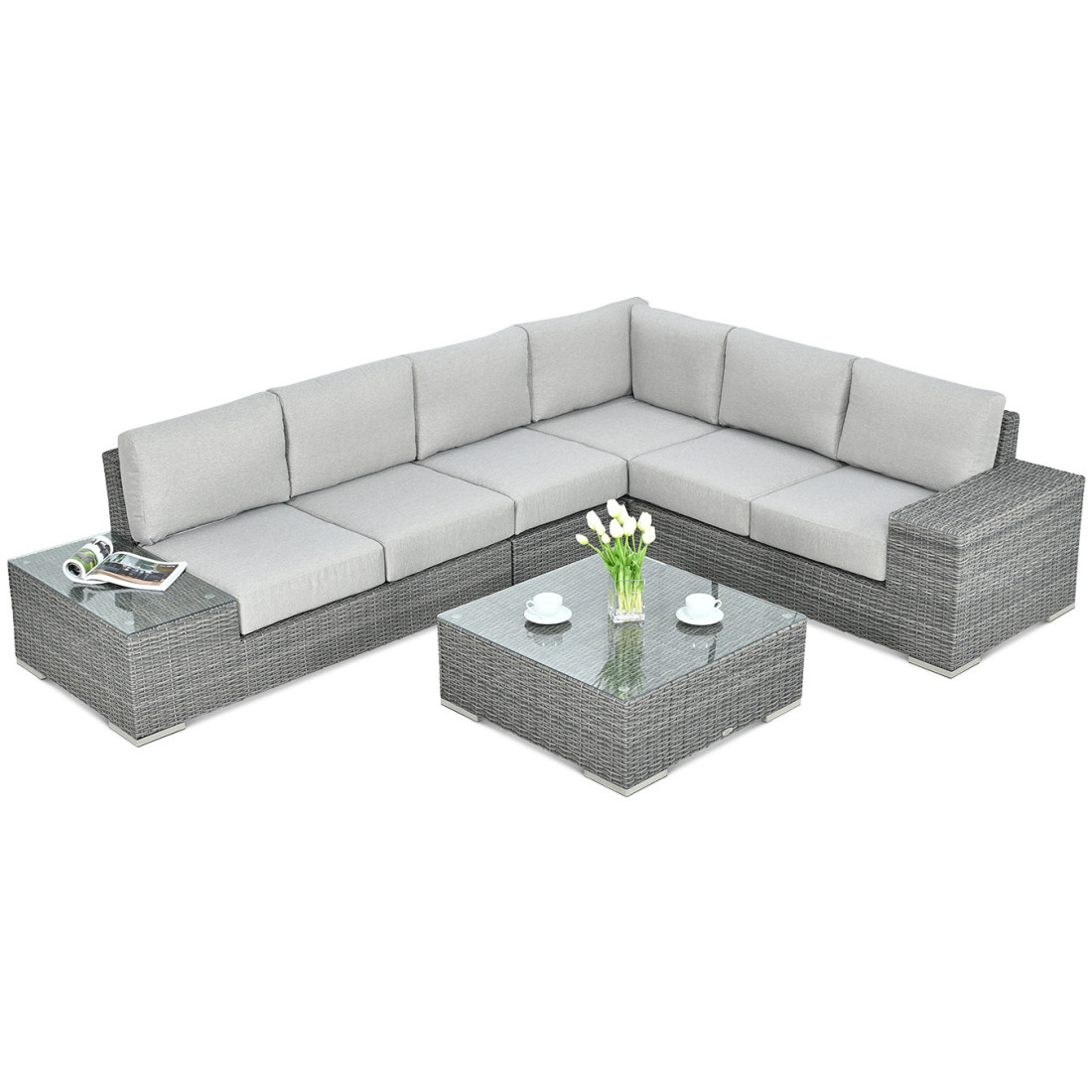 AVOCADO CORNER SOFA DARK GREY