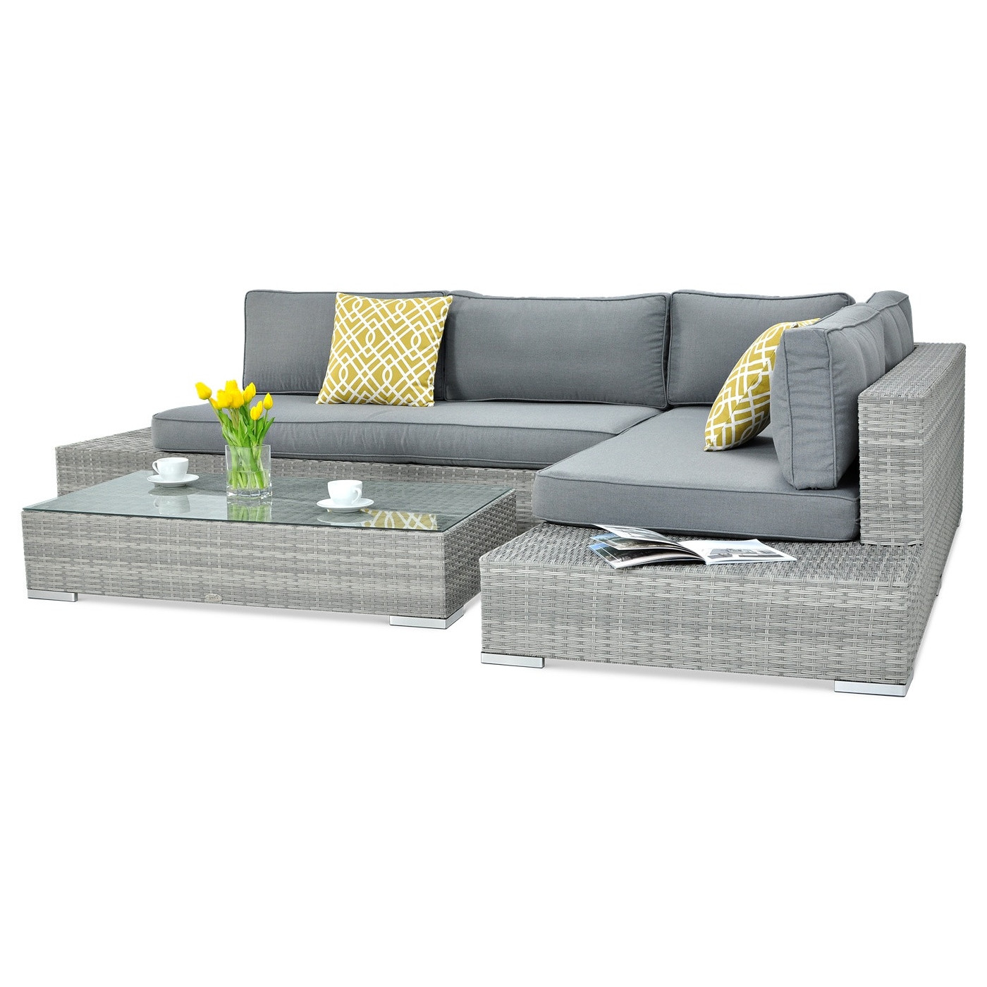 Naroznik technorattan Verona Stone Grey