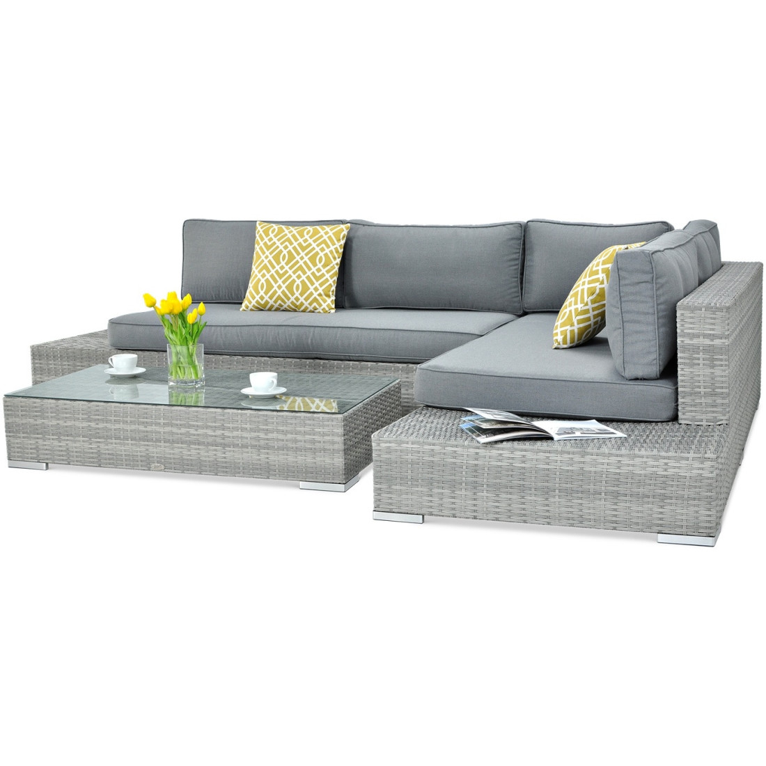 VERONA BASIC CORNER SOFA STONE GREY