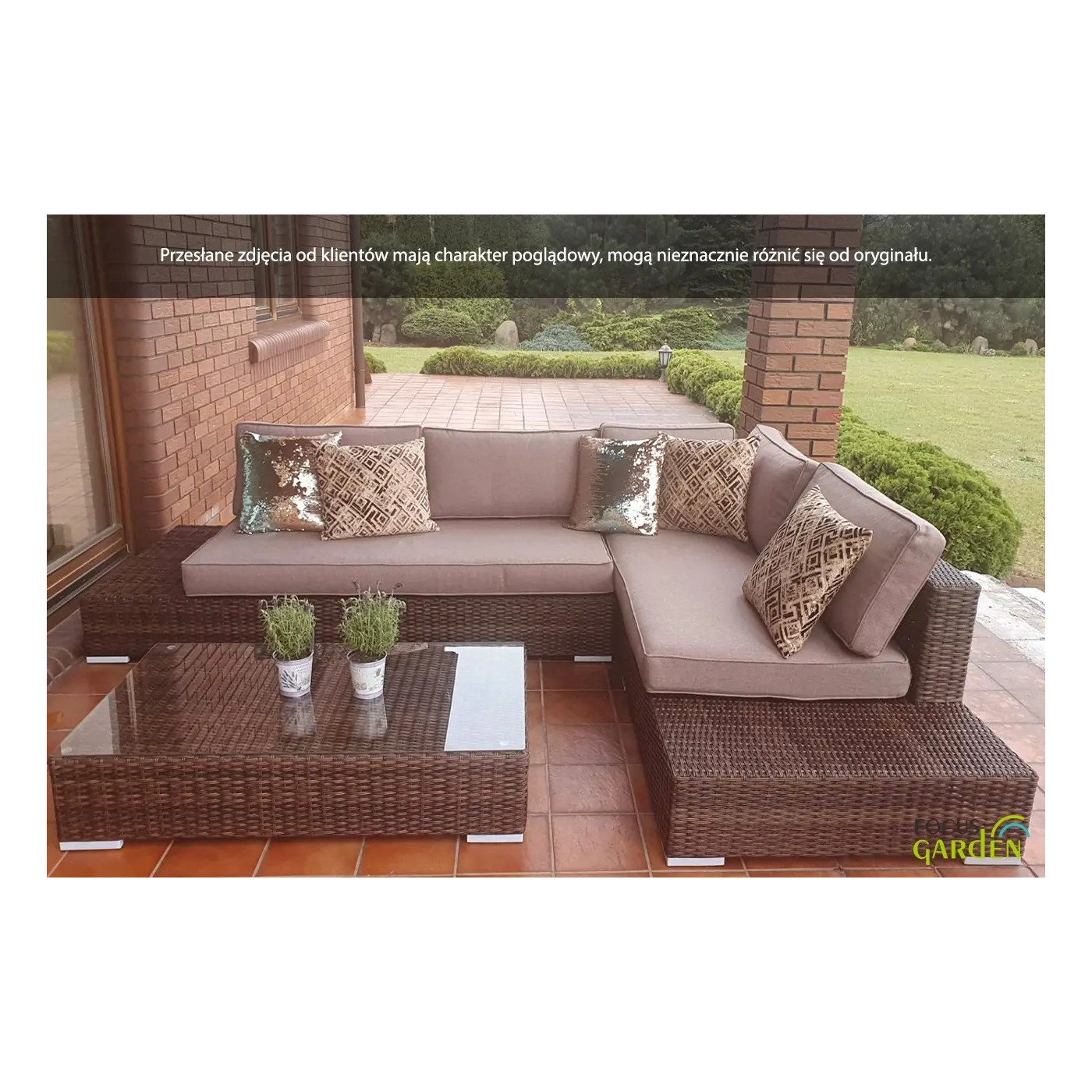 Naroznik technorattan Verona Stone Grey