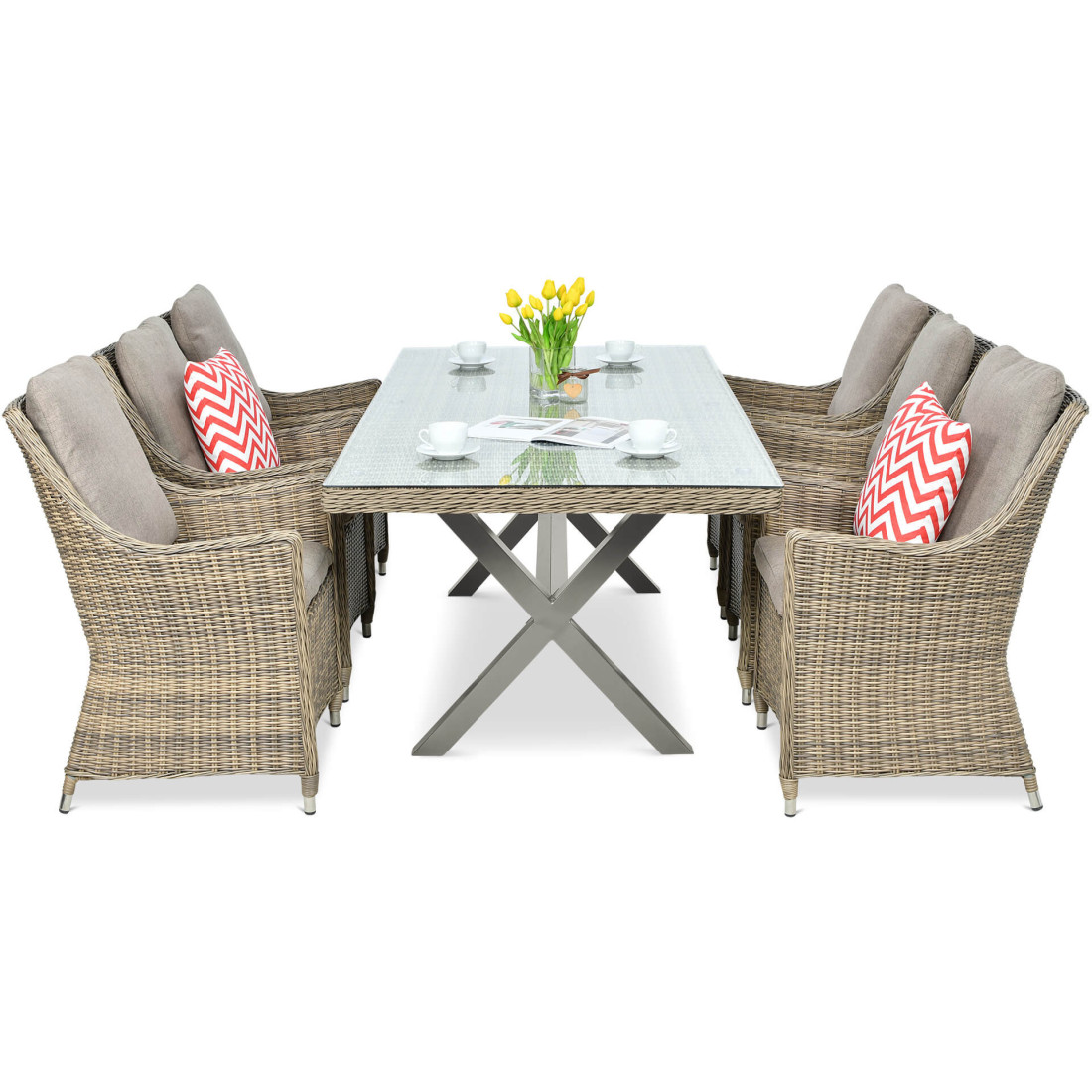 Zestaw Mebli z Technorattanu Napoli 6200 Brown