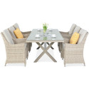 Zestaw Mebli Ogrodowych z Technorattanu Napoli 6200 Light Beige