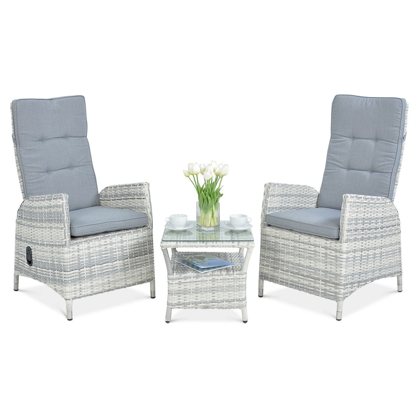 Zestaw wypoczynkowy Malta Duo White Grey