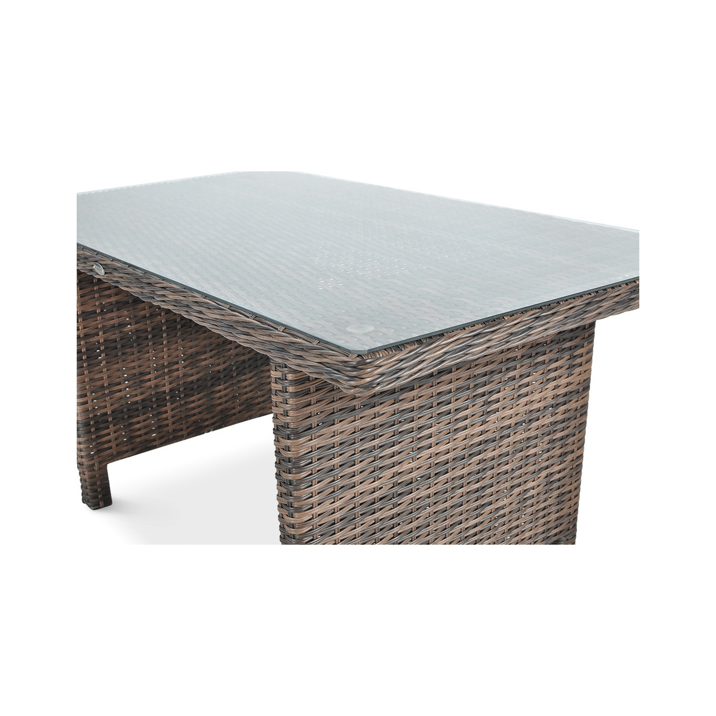 BALTIMORE DINING SET + BROWN PUFFS