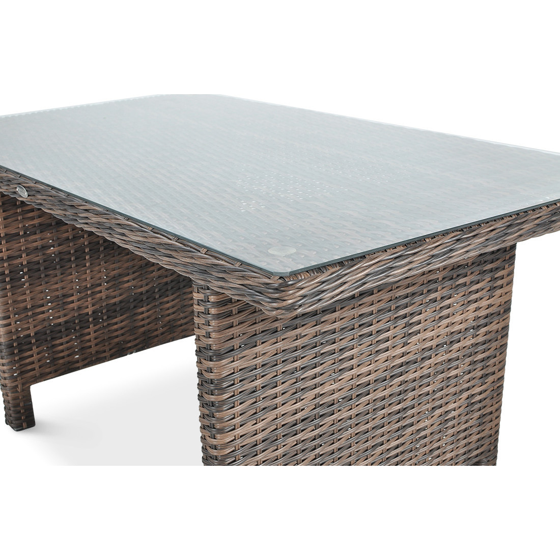 BALTIMORE DINING SET + BROWN PUFFS