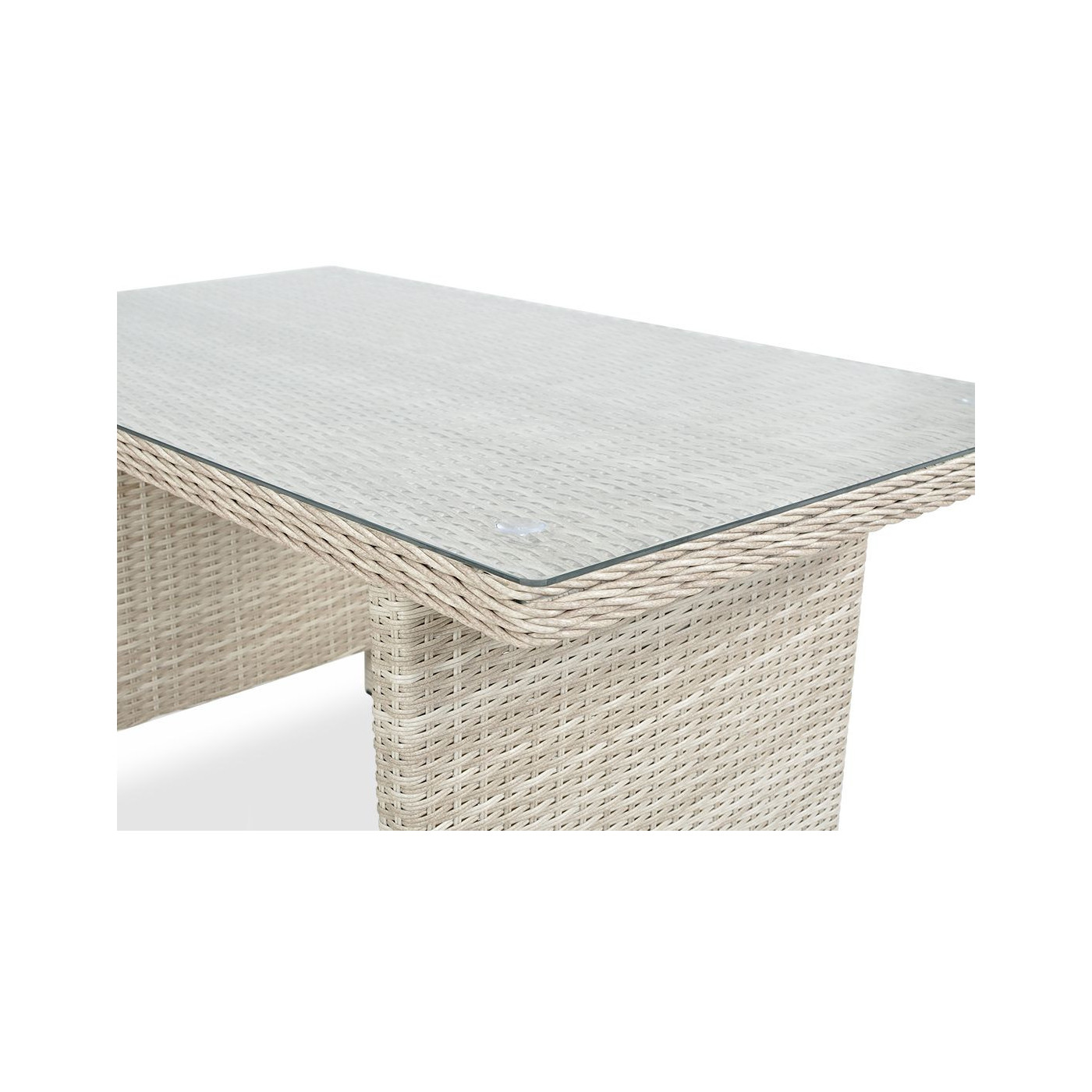 Meble technorattanowe Baltimore Dining Pufy Beige