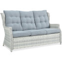 Meble technorattanowe Baltimore Dining Pufy White Grey