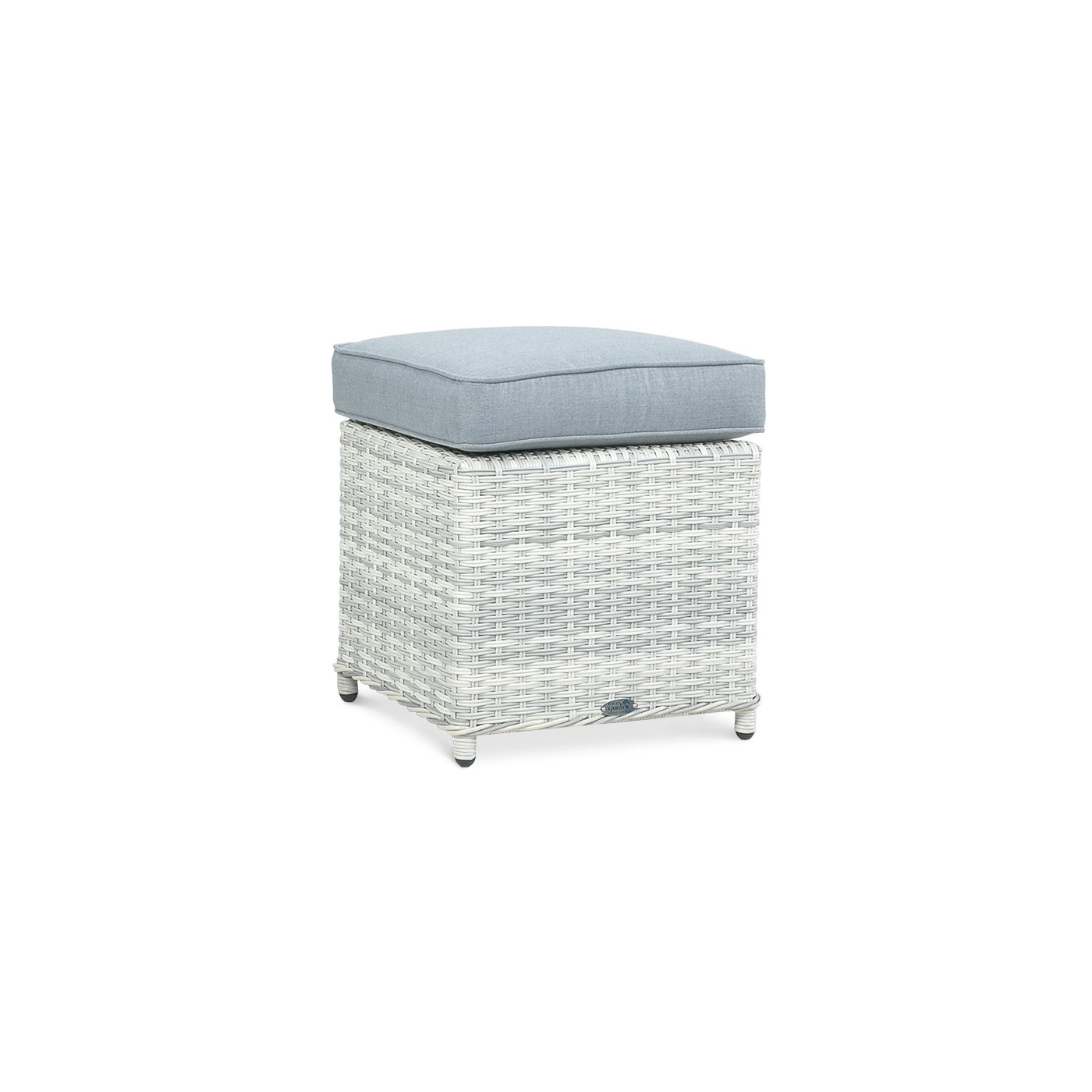 BALTIMORE DINING SET + PUFFS WHITE GREY