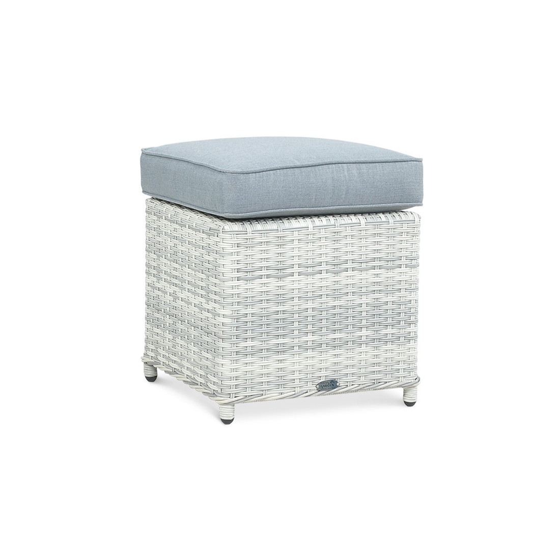 BALTIMORE DINING SET + PUFFS WHITE GREY