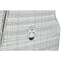 Meble technorattanowe Baltimore Dining Pufy White Grey