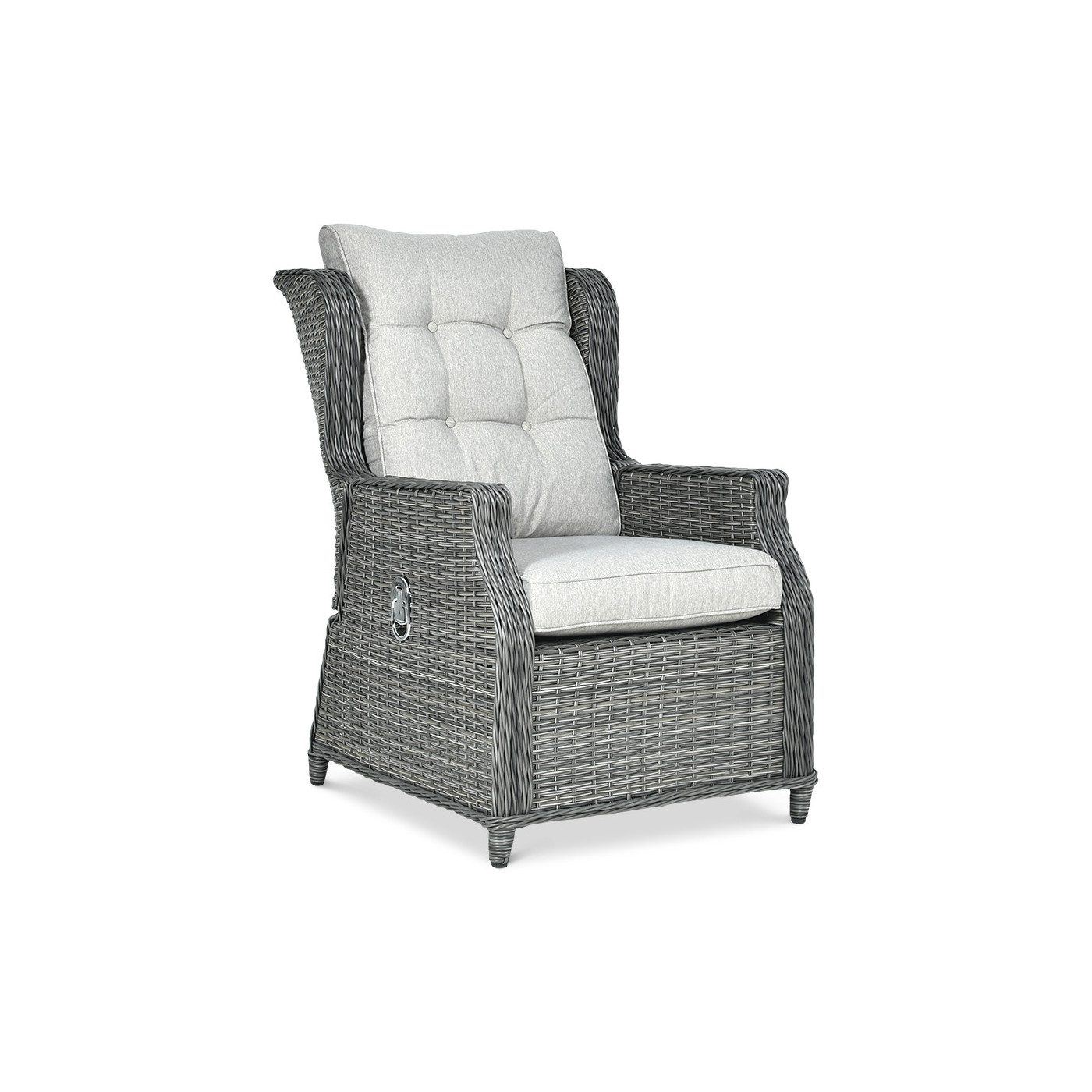 BALTIMORE DINING SET + PUFFS DARK GREY