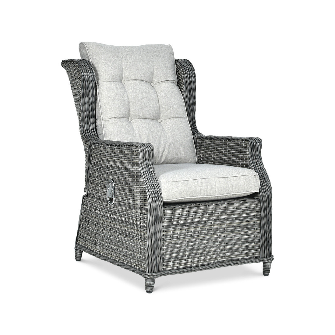 Meble technorattanowe Baltimore Dining – Pufy Dark Grey