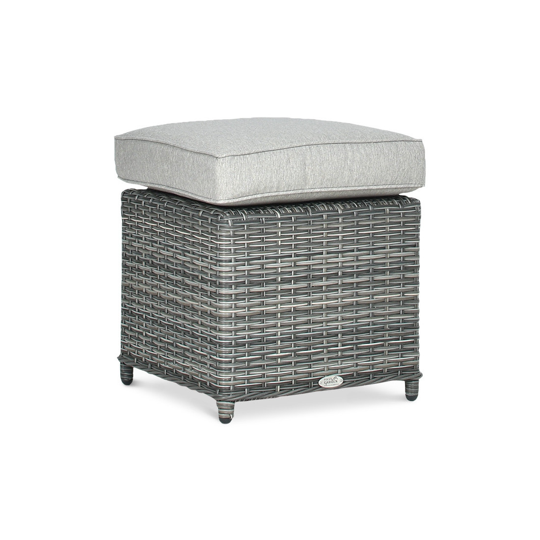 Meble technorattanowe Baltimore Dining – Pufy Dark Grey