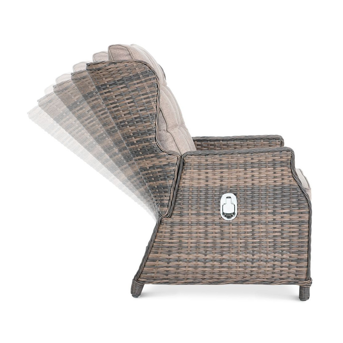 Meble technorattanowe Baltimore Dining – Pufy Dark Grey