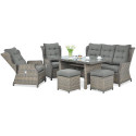 BALTIMORE DINING SET + MELANGE PUFFS