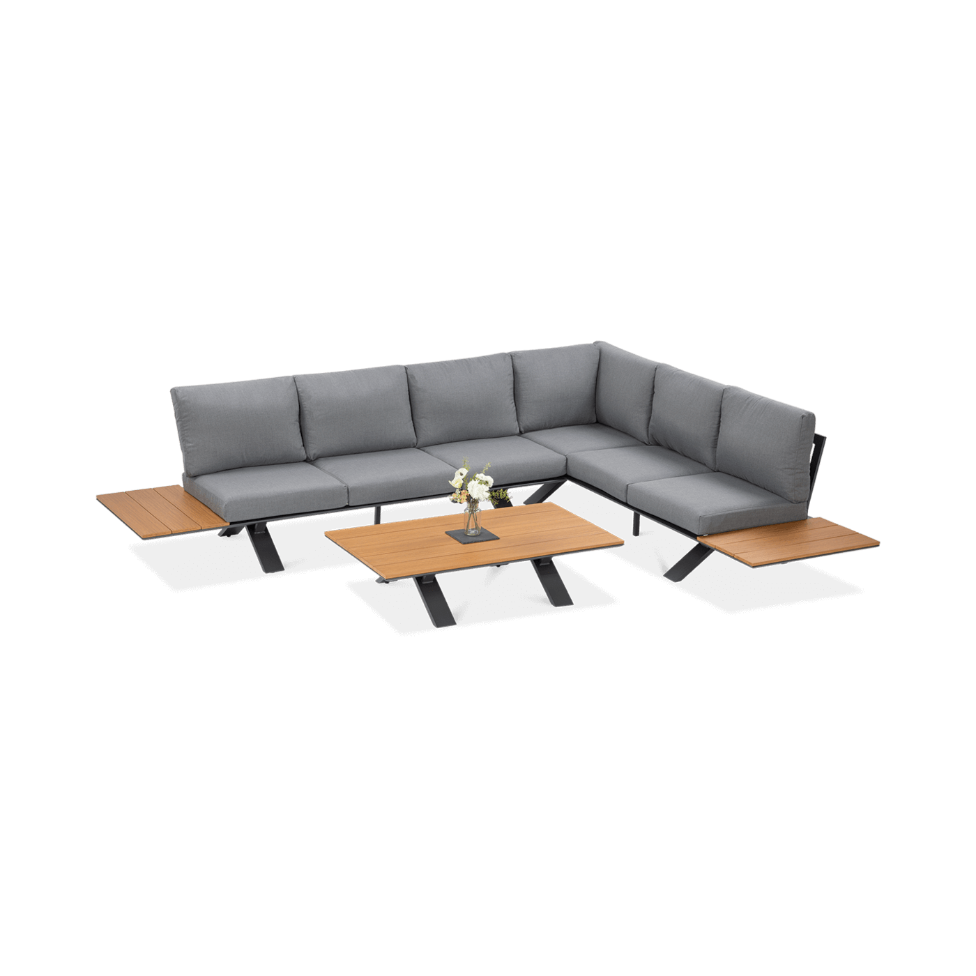 Narożnik ogrodowy SORRENTO WOOD Graphite