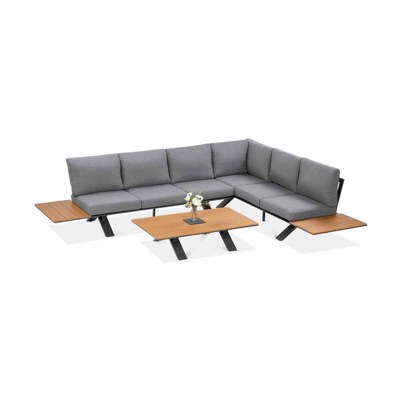 Zestaw mebli ogrodowych Sorrento Wood Graphite