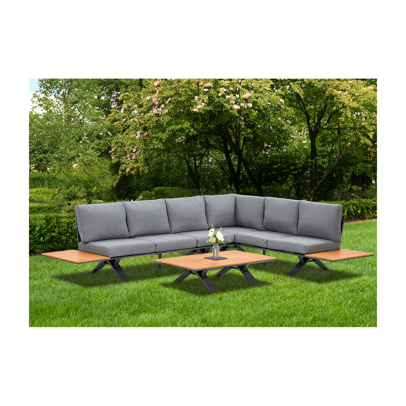 Wiosenna aranżacja mebli na ogrodzie