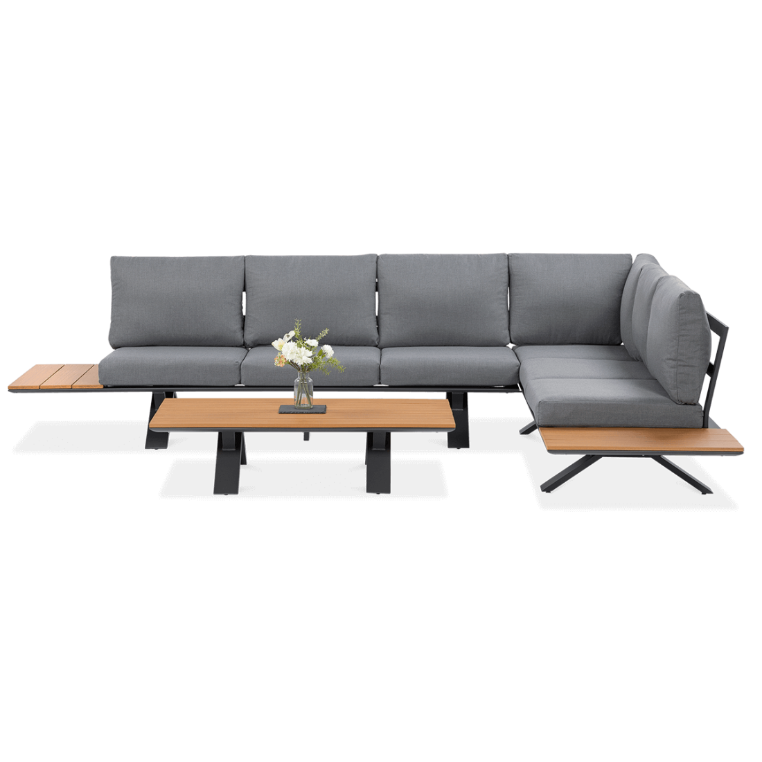 Zestaw SORRENTO WOOD składający się z narożnika oraz stolika