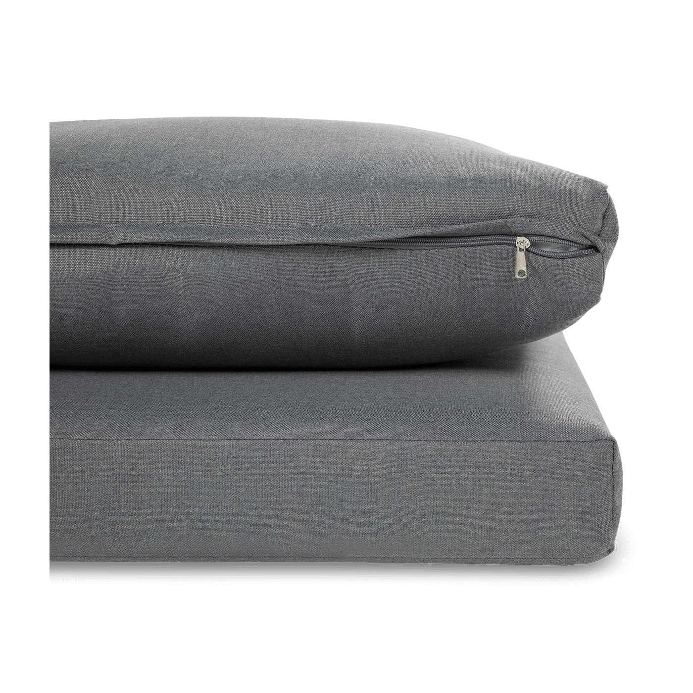 Widok na wygodne poduszki w kolorze grafitowym zestawu SORRENTO WOOD