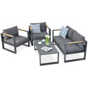 Zestaw wypoczynkowy ogrodowy Panama antracyt