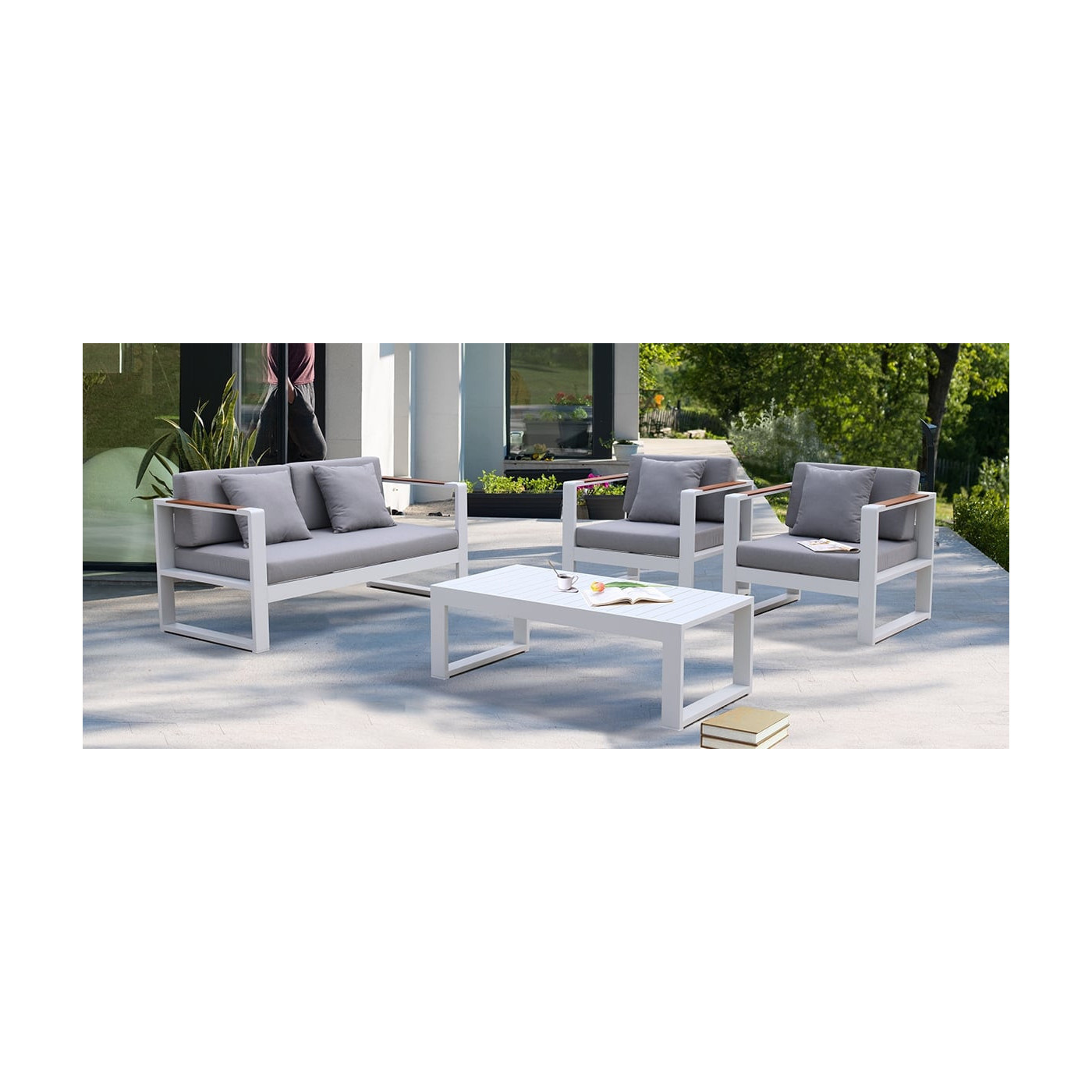 Zestaw wypoczynkowy ogrodowy Panama antracyt