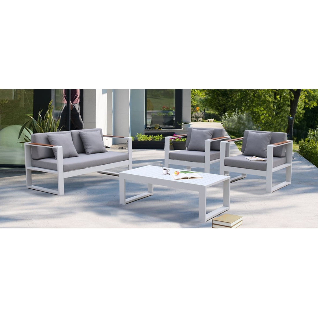 Zestaw wypoczynkowy ogrodowy Panama antracyt