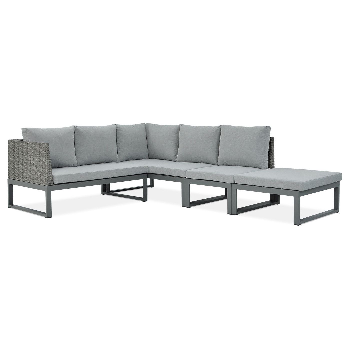 Narożnik davos grey bez stołu i dodatków