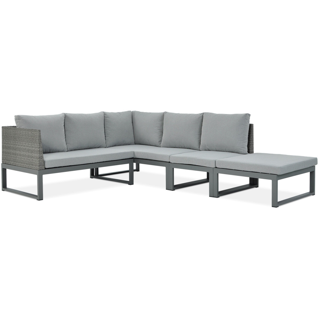 Narożnik davos grey bez stołu i dodatków