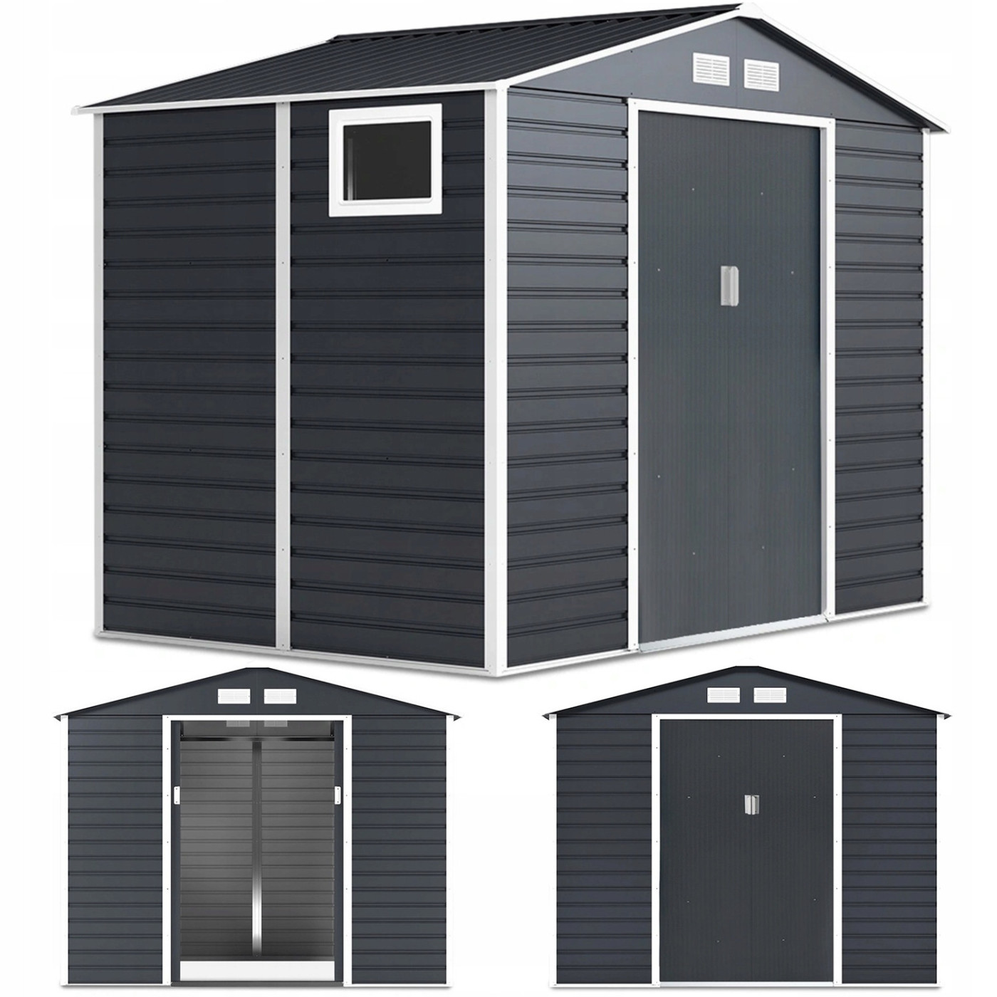 Grafika z rzutami domku narzędziowego MONTREAL 277x195cm