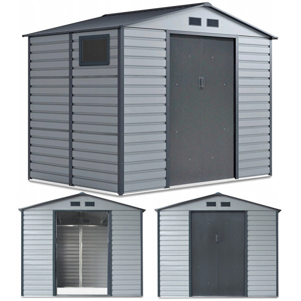 Rycina z domkiem narzędziowym Montreal z różnych perspektyw