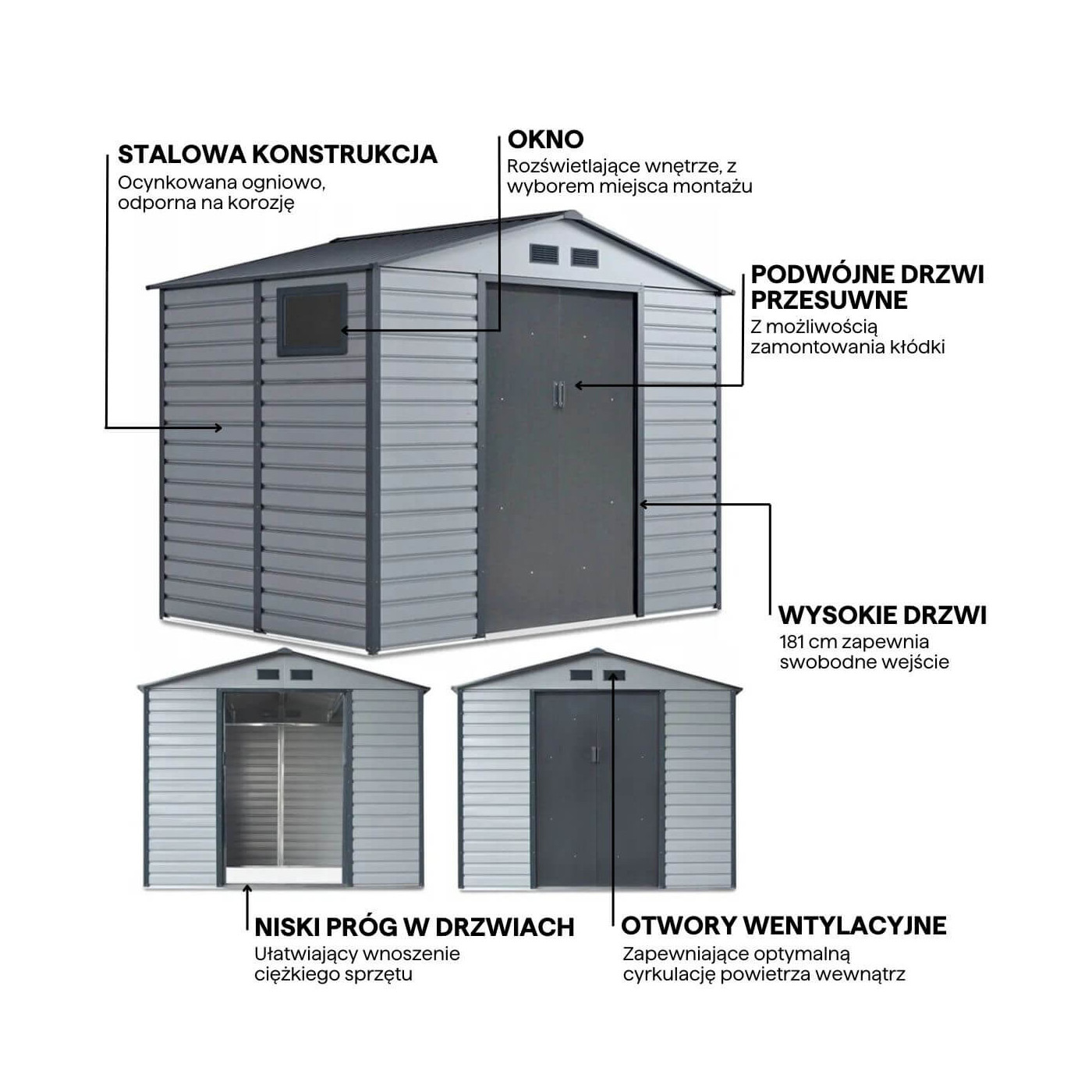 Grafika z cechami domku na narzędzia MONTREAL 277x195cm Light Grey
