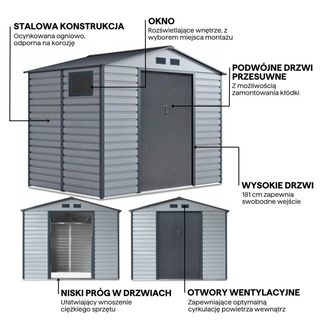 Grafika z cechami domku na narzędzia MONTREAL 277x195cm Light Grey