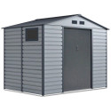 Widok z boku na domek ogrodowy Montreal 277x195cm Light Grey