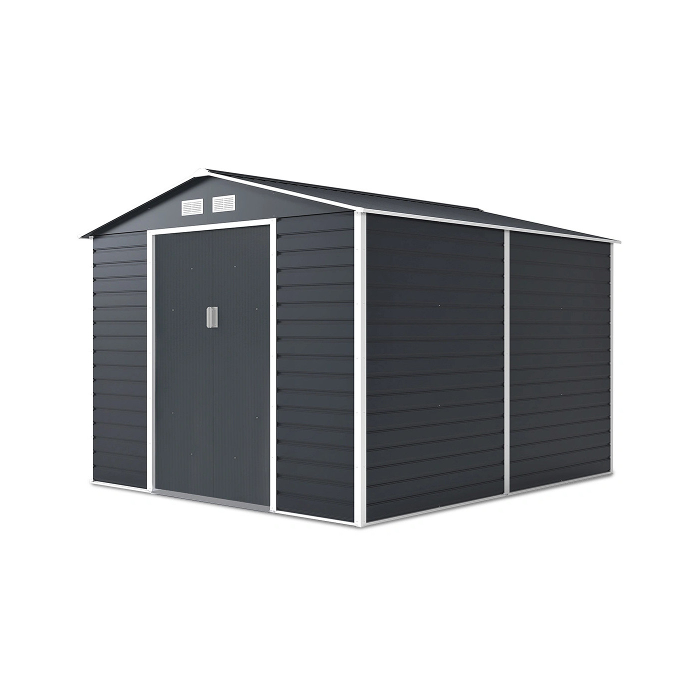 Zdjęcie boczne domku narzędziowego Montreal 277x323cm Cold Grey