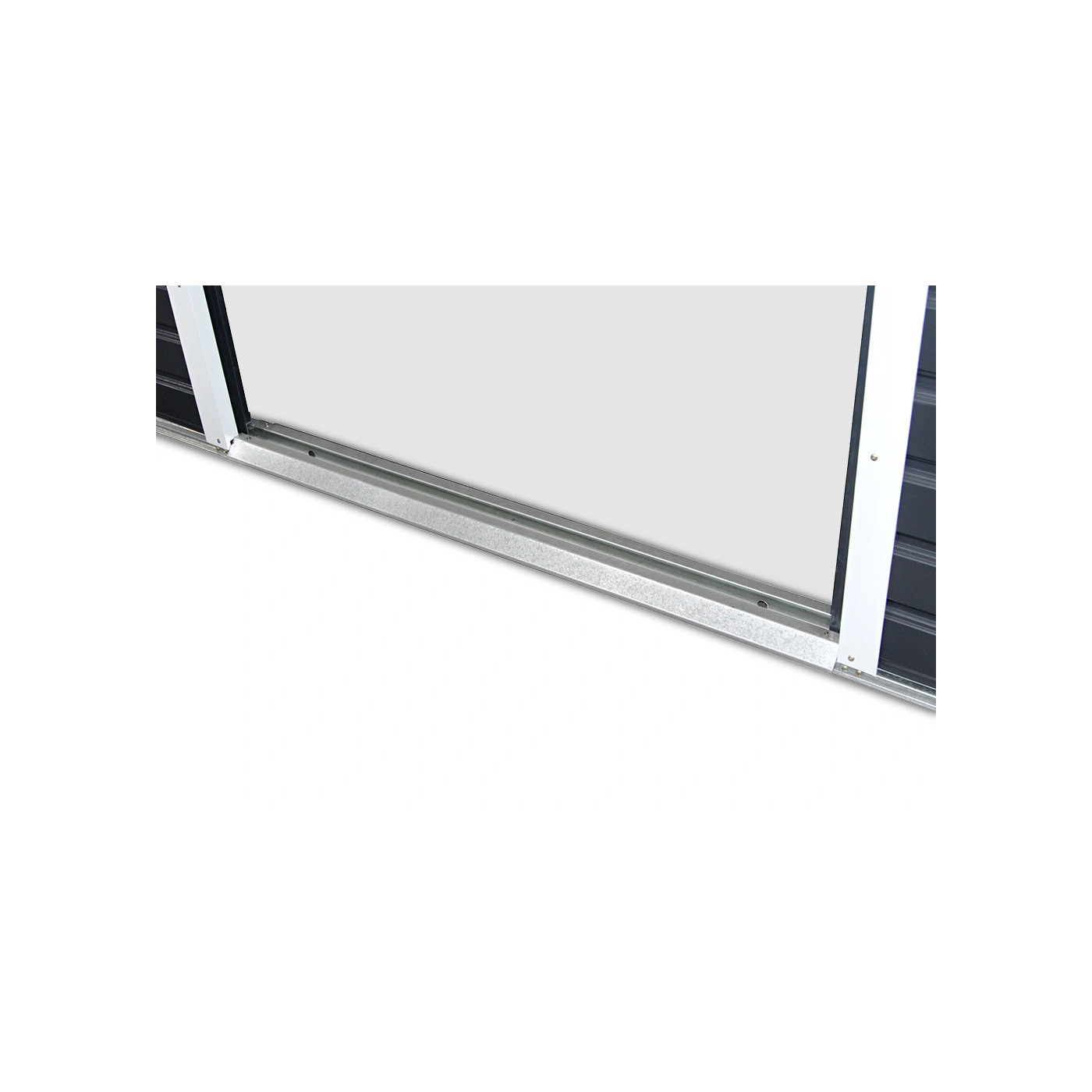 Niski próg w drzwiach domku narzędziowego MONTREAL 277x323cm