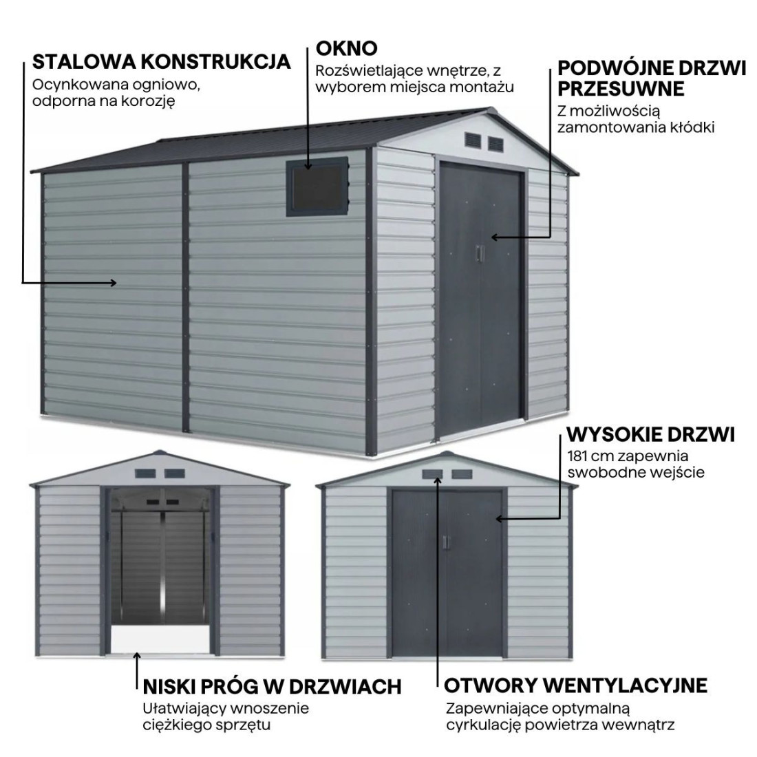 Grafika z cechami domku na narzędzia MONTREAL 277x323cm