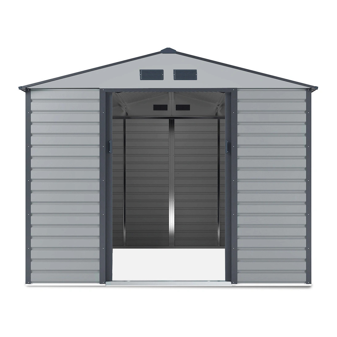 Widok na wnętrze domku narzędziowego MONTREAL 277x323cm