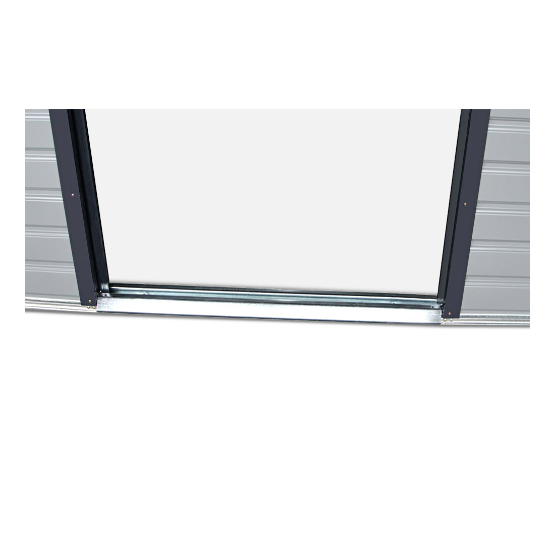 Niski próg w drzwiach domku narzędziowego MONTREAL 277x323cm