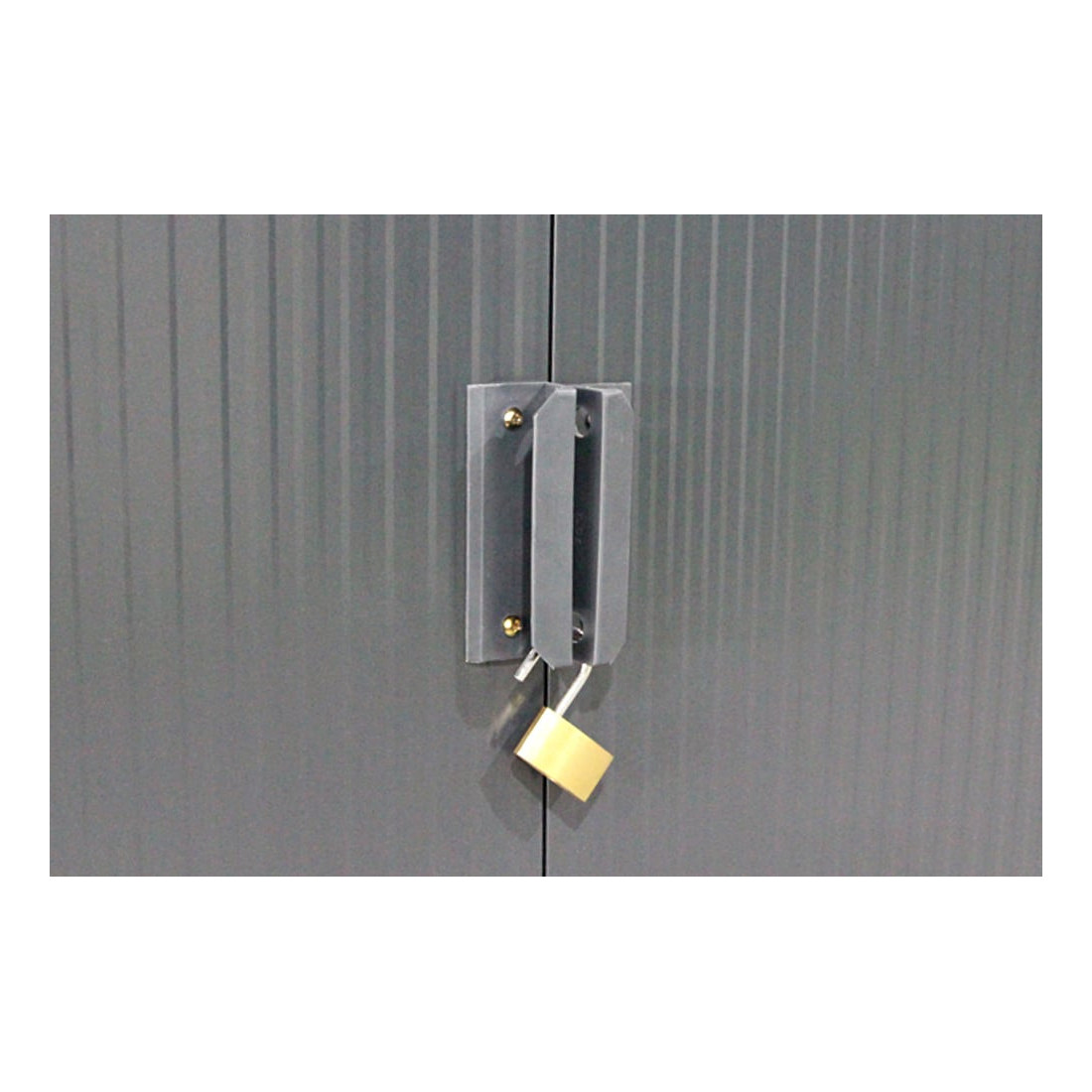 Zamek z kłódką na podwójnych drzwiach domku narzędziowego MONTREAL 277x323cm