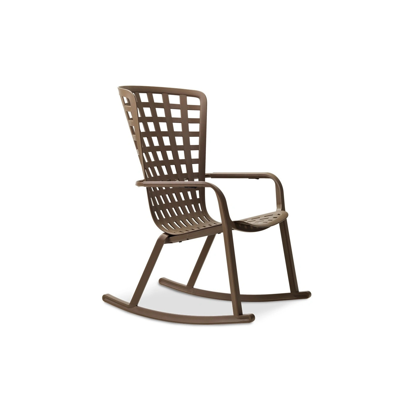 FOLIO ROCKING CHAIR + SKIDS TABACCO