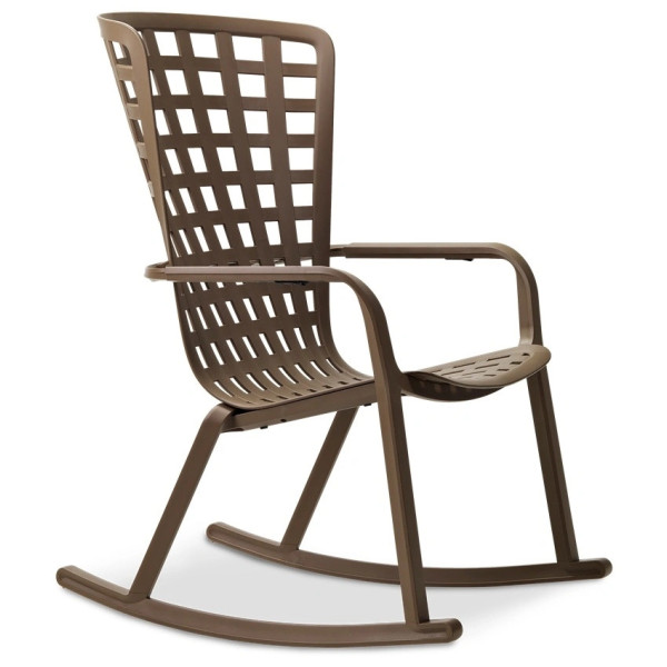 FOLIO ROCKING CHAIR + SKIDS TABACCO