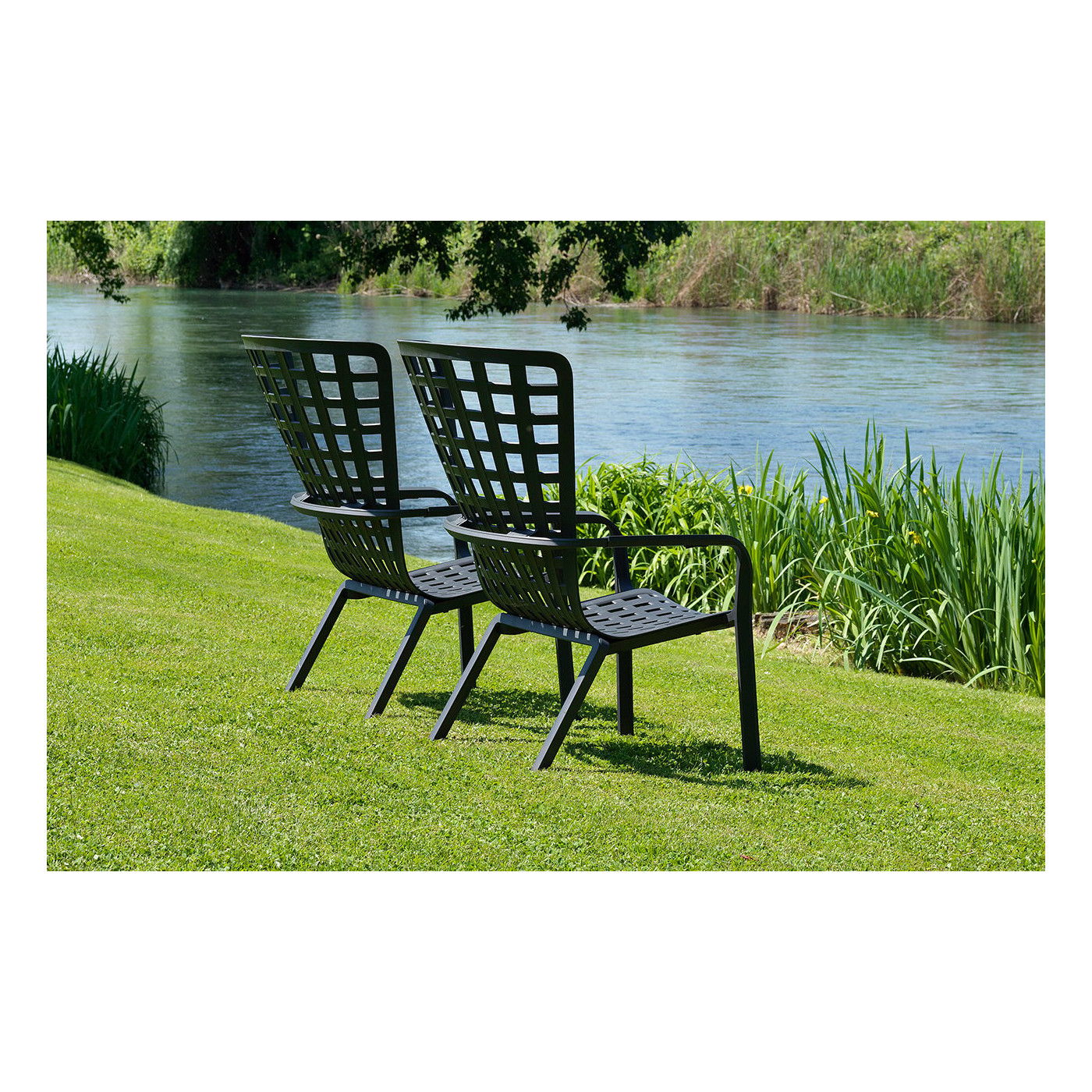 FOLIO ROCKING CHAIR + SKIDS TABACCO