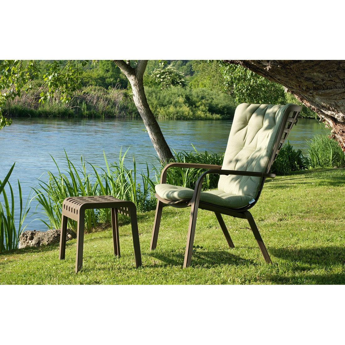 Fotel bujany ogrodowy Nardi Folio Rocking Tabacco