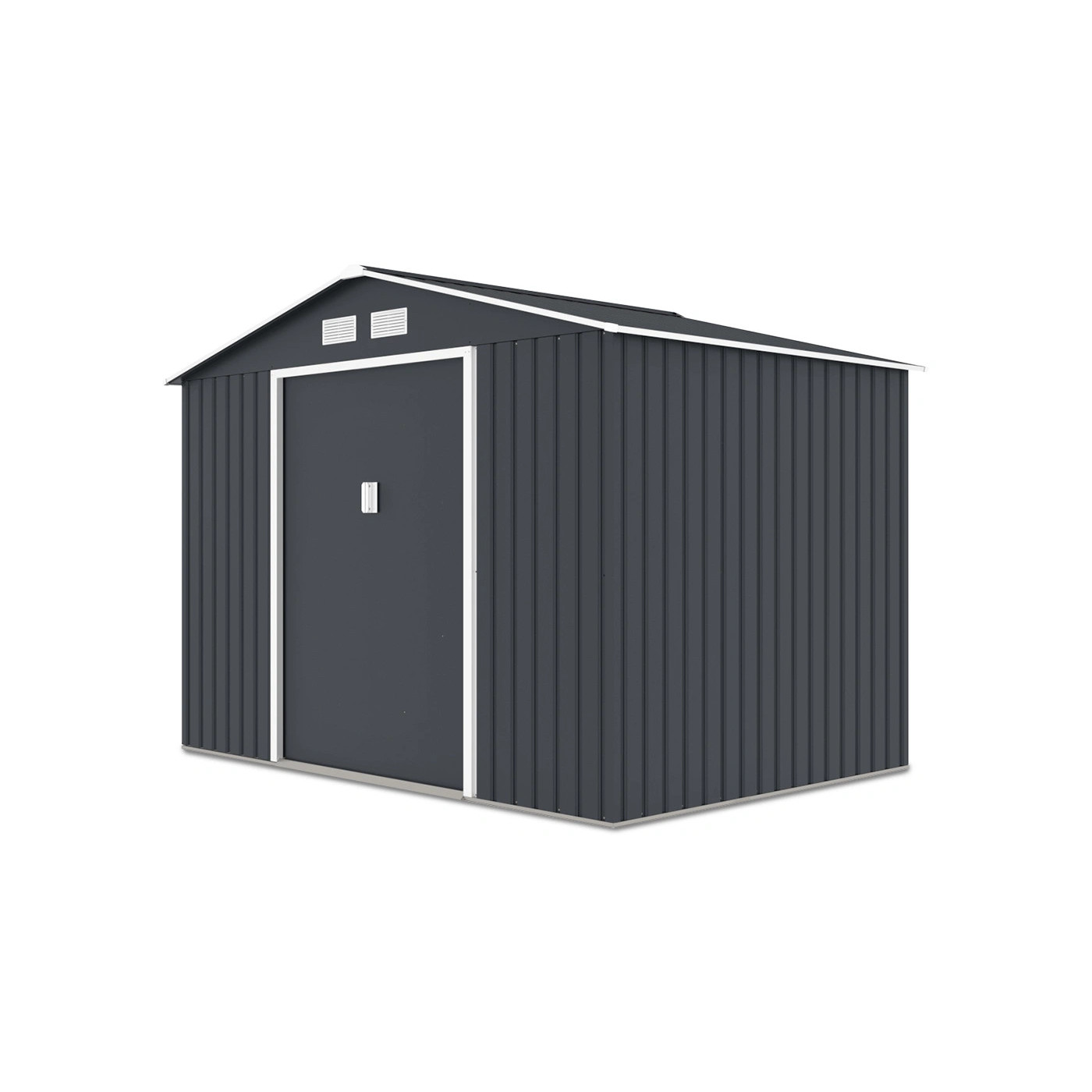 Widok na boczną ścianę domku na narzędzia HUDSON 277x191cm 