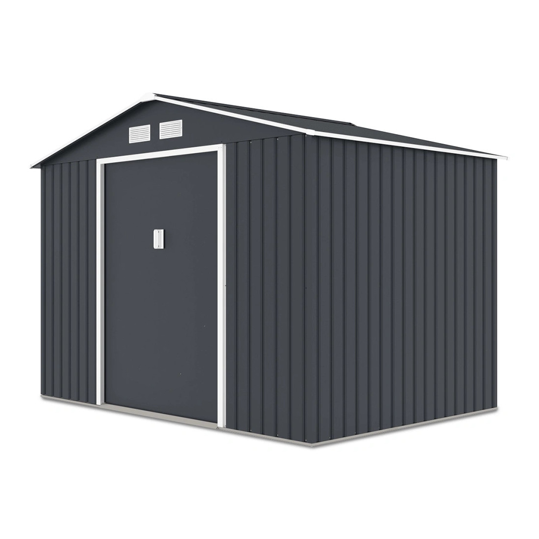 Widok na boczną ścianę domku na narzędzia HUDSON 277x191cm 