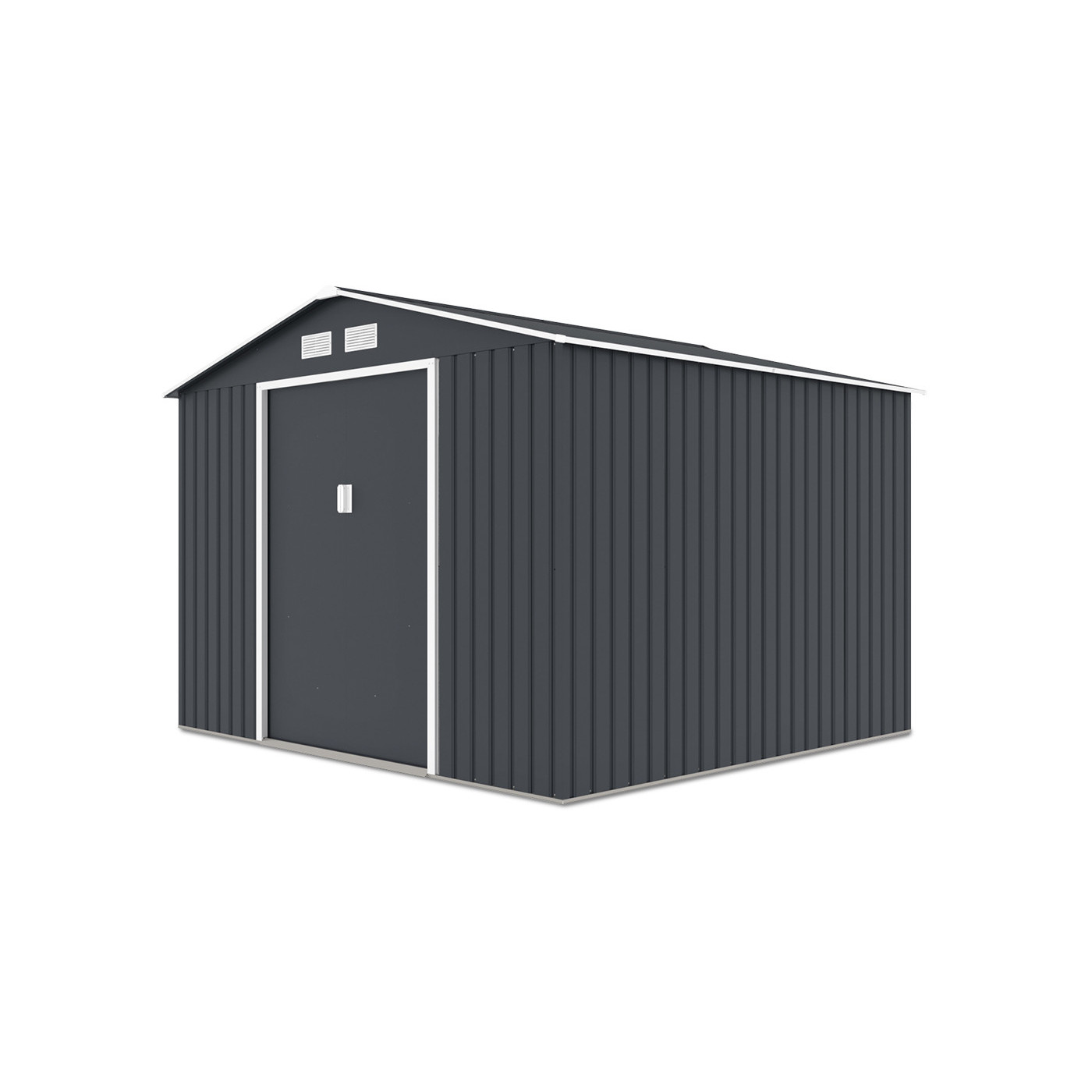 Widok na boczną ścianę domku narzędziowego Hudson 277x255cm - Hardmaister