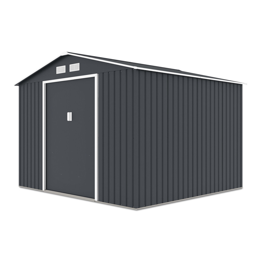 Widok na boczną ścianę domku narzędziowego Hudson 277x255cm - Hardmaister